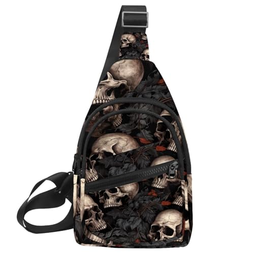 Mochila cruzada con correa ajustable Skull B riñonera compacta para correr sin rebotes