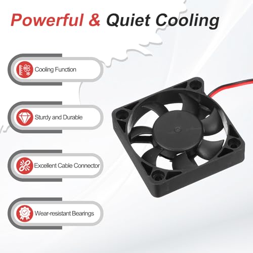 Ventilateur imprimante 3D DC 12V mini ventilateur sans balais 5010 5012 - 4