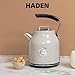 Haden Dorset 1.7 Liter Stainless Steel Electric Kettle, Hot Water Kettle with 360-Degree Base and Auto Shutoff, Putty & Chrome