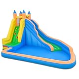 COSTWAY Castello Gonfiabile per Bambini, 3 in 1 Giochi...