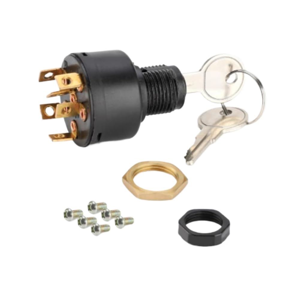 Ignition Switch Compatible with Car Motorcycle 12V 24V Modification Ignition Lock with 2(1Pcs)