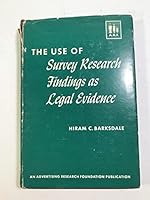 The Use of Survey Research Findings as Legal Evidence B003X5XV3M Book Cover