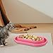 Gralara Cat Bowls for Food and Water, Puppy Dishes,Easy to Clean,Antislip Outside Pet Feeder Double Pet Food Bowl, Pink, L