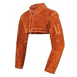 CUIR DE HAUTE QUALITÉ : Fabriquées à partir de cuir naturel de première qualité, ces manches offrent une résistance exceptionnelle à l'abrasion et à la chaleur. Le col et les poignets ajustables assurent un ajustement confortable, permettant de bouger facilement tout en protégeant vos bras.