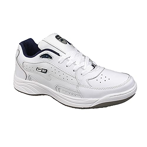 Dek Orleans Fuller Fitting Trainers - Non-Marking Sole, White, 12 UK