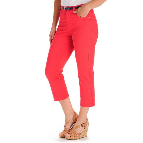 Lee Women's Classic Fit Monroe Belted Capri Pant