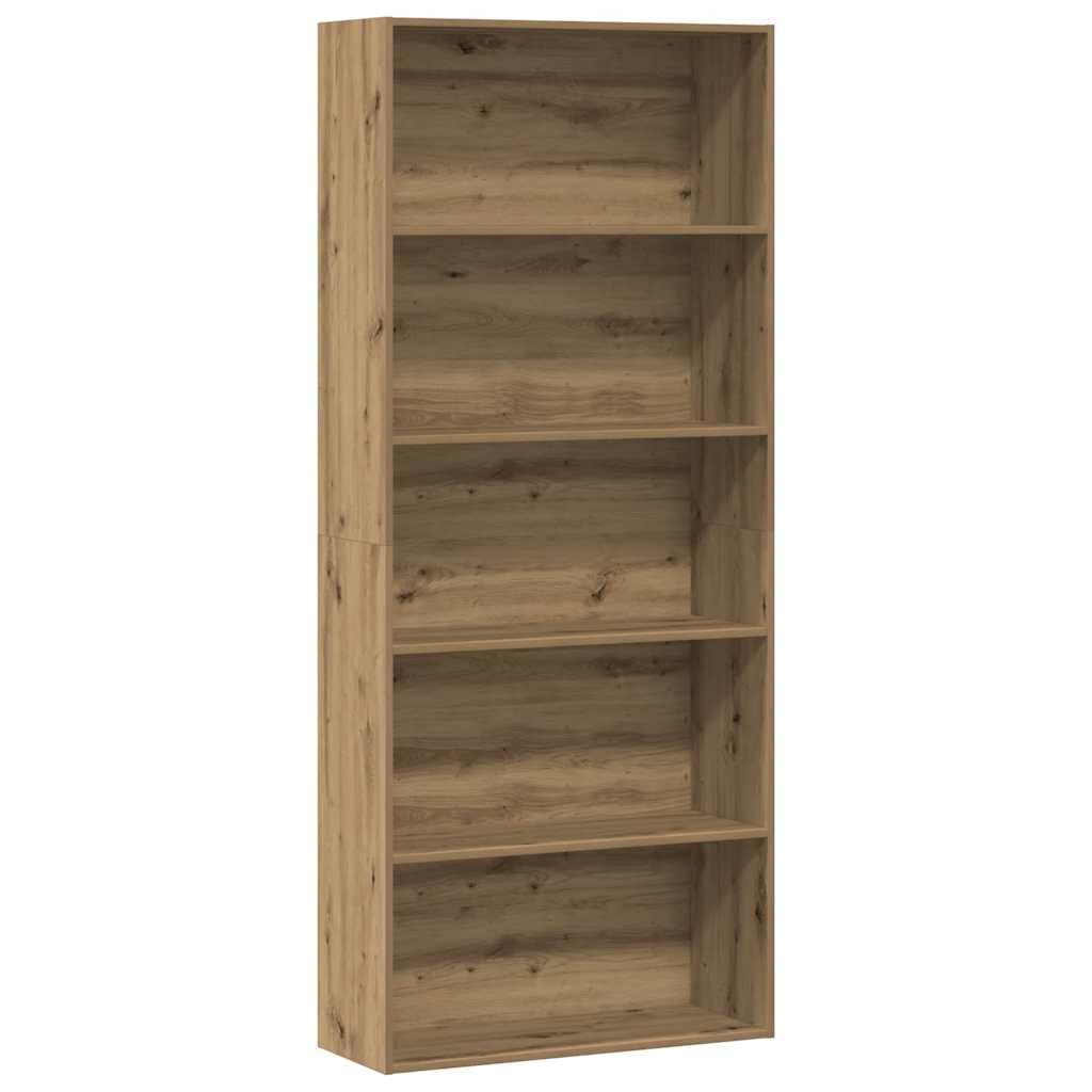 vidaXL Book Cabinet, Bookcase for Living Room, Storage Cabinet with Compartment, Room Partition Bookshelf Storage Shelf, Artisian Oak Engineered Wood