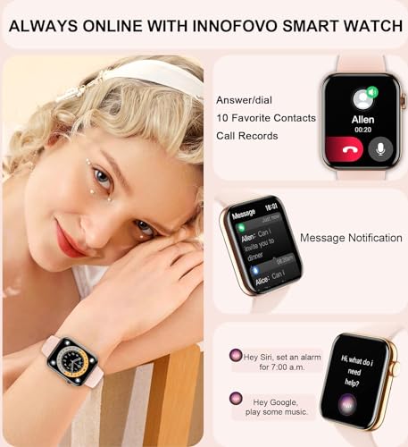 Smartwatch Feminino com Bluetooth 5.3 Chamada,Smart Watch com 3 Pulseiras,120 + Exercício Freqüência