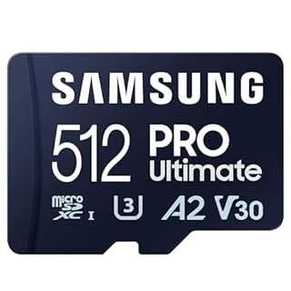 Samsung Carte Mémoire MicroSDXC, PRO Ultimate MB-MY512SA/WW, 512 Go, vitesse de lecture jusqu'à 200 Mo/s, fournie avec adaptateur SD