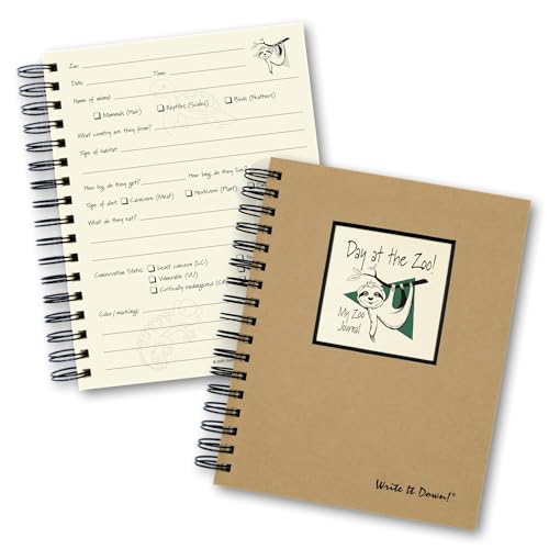Journal guidé Write it Down durable, couverture rigide kraft 19 x 22.9 cm
