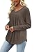 WIHOLL Fall Outfits for Women 2025 Lightweight Sweaters Winter Clothing Early Fall Fashion Dressy Casual Womens Long Sleeve Shirts School Outfits for Teachers Boho Tops Chocolate Brown Fall Clothes XL