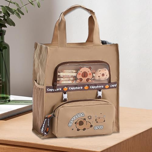 Bolsa de mano de capibara: mochila escolar ideal para el día a día de niñas y niños 6