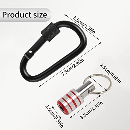 10Pcs Bit Holder, 1/4Inch Drill Bit Holder Keychain For Impact Driver Pull Back To Unlock Quick Change Magnetic Screwdriver Bit Holders (With Black Carabiner) #TOP1