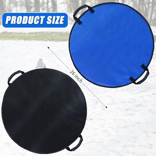 26\" Foldable Snow Sled Foam Saucer Disc Sled with Handles Portable Durable Lightweight Snow Boards for Winter Outdoor Fun, Set of 1
