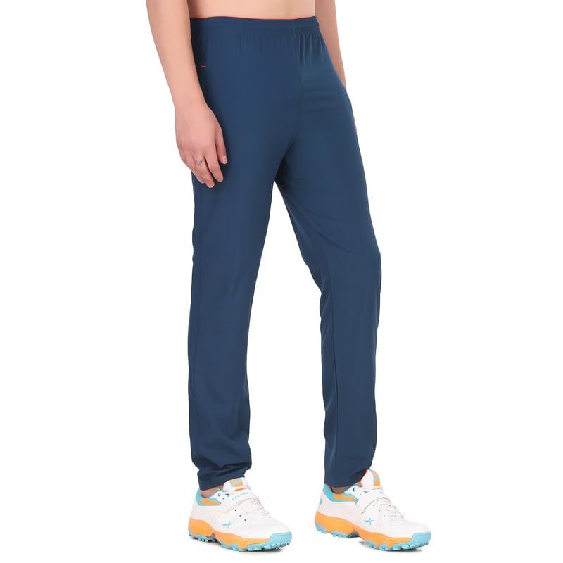 Image of Vector X Solid Men Sports Trousers 100% Polyester with Zipper Pockets(Pack of 1)
