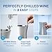 Frostware Patented Wine Chiller Bucket – Fill-With-Water & Freeze Stainless Steel Wine Bottle Chiller and Cooler Keeps Drinks Cold for 8+ Hours, Double Wall Insulated Design for Home Entertaining