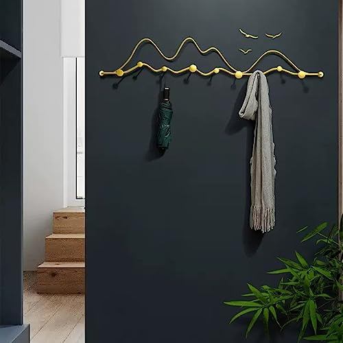 Percheros para Colgar Abrigos Creative Light Luxury Door Coat Hook Porch Coat Hanger Modern Fashion Wall Coat Hook Metal Wall Coat Rack Perchero para Colgar Bolsas(B,S) - Image 5