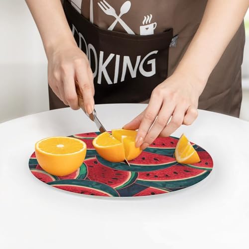 Planche à découper en verre durable rouge pastèque pour comptoir