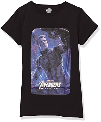 T-shirt Marvel fille noir taille L motif Space Rodgers imprimé coton