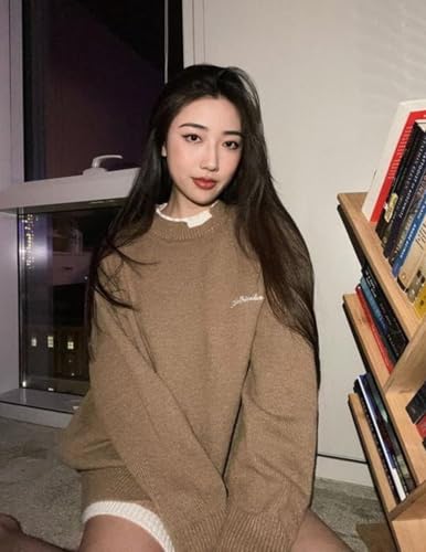 Aelfric Eden Mens Oversized Sweater Fake Two Basic Classic Sweaters Casual Soft Pullover Streetwear Tops3