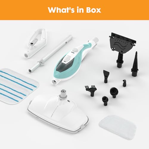 Image of NEWBULIG 14-in-1 Steam Mop, Powerful Detachable Handheld Steam Cleaner for Floor Cleaning with 2 Washable Pads, 16.4 FT Cord, Multi-Purpose Floor Steamer for Hardwood, Clothes, Carpet, Tile, Grout