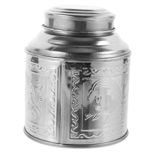 Ipetboom Boîte À Thé Inox Boîte À Thé Rangement À Double Couvercle Cartouche De Étanche À L'Air Pour En Vrac Sucre Grains Et Petits Objets 11.00 * 8.80 * 5.50 cm