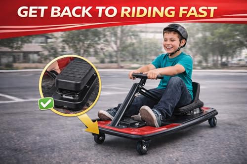 Image of Foot Pedal Replacement for Razor Scooter Throttle for Razor Crazy Cart and Crazy Cart DLX - Black
