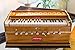Harmonium by Maharaja Musicals, USA, 9 Stops, Model 2025, 3 1/2 Octave, Double Reed, Coupler, Natural Color, Standard, Padded Bag, A440 Tuned, Musical Instrument Indian-ABG
