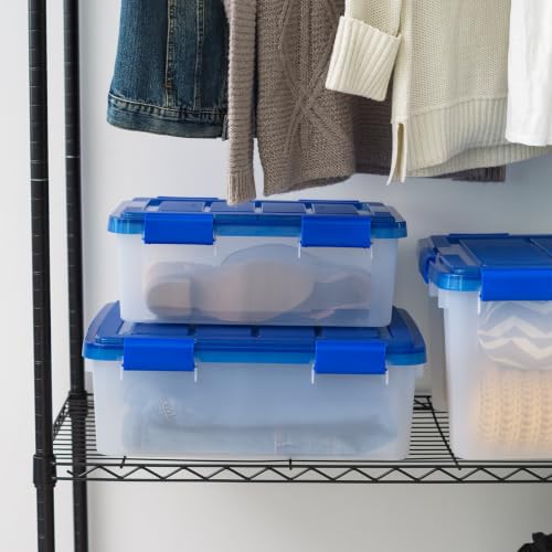 26 Quart Clear Plastic Storage Bins With Gasket Sealed Lids, Airtight Stackable Latching Container With Carrying Handles, Moisture Dust Proof Tote For Pantry, Garage Tools & Household Organization - Image 2