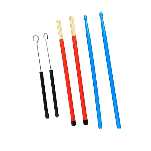 Set portátil de baquetas con puntas de nailon y estuche miniatura 4