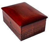 Artisan Owl Polish Heritage Handmade Extra-Large Elegant Slightly Rounded 10 1/2' Wooden Box with Lock and Key for Keepsakes, Love Letters, Jewelry, and Specialty Items