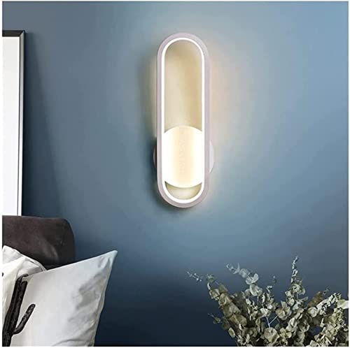 Apliques de pared LED modernos de 9W en color blanco y negro para la iluminación del dormitorio