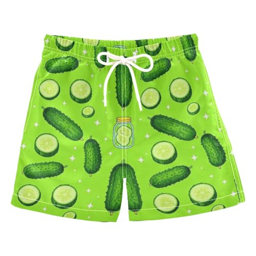 Short de bain garçon avec taille élastique douce et confortable imprimé citrouille