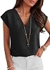 Blusa para mujer con mangas cortas, escote en V, vestido casual elegante, ropa de trabajo de verano 2026, conjuntos de primavera modernos 7