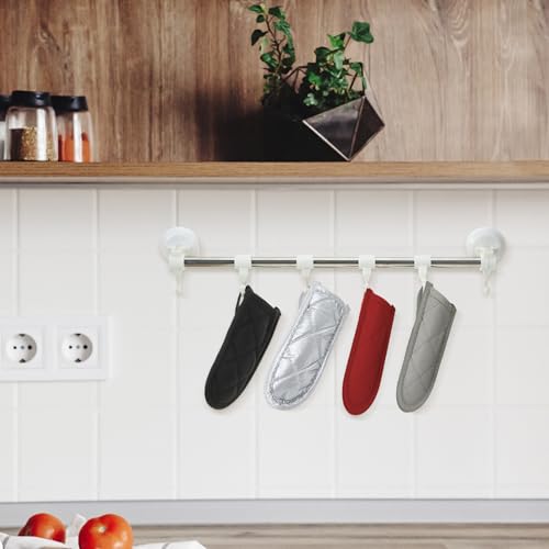 Patelai 4 Pcs Cast Iron Skillet Handle Covers, Pot Handle Covers Heat Resistant, Hot Pan Sleeve Skillet Mitt Holder Non Slip for Kitchen Cooking BBQ and Baking Cookware Tools (Black,Red,Beige) by Patelai - Image 4
