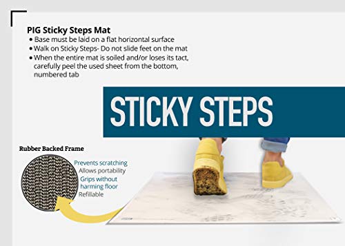 New Pig Construction Sticky Mat - 30 Tacky Mats - Ideal For Contractors, White #TOP4