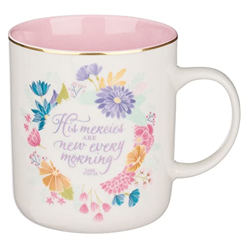 Christian Art Gifts Large Inspirational Ceramic Coffee And Tea Mug For Women: His Mercies Are New Every Morning - Lamentations 3:22-23 Encouraging Bible Verse Novelty Hot And Cold Beverage Cup, 14 Oz. #TOP11