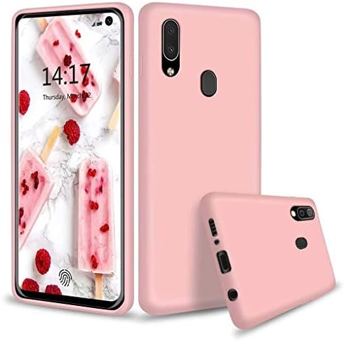 NiaCoCo Compatible with Huawei P Smart 2019/Honor 10 Lite Case Ultra Thin Shockproof Liquid Silicone Phone Case Soft Gel Microfiber Rubber Stripe Protector Case (Blue Purple)