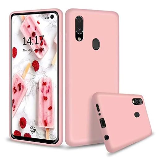 NiaCoCo Kompatibel med Samsung Galaxy M20 fodral ultratunt anti-stöttåligt fodral PC silikon repskyddande telefonfodral för Samsung Galaxy M20 telefonskal – roséguld