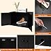 Dwanton Litter Box Enclosure, Cat Litter Box Furniture Hidden, Reversible Entrance Can Be on Left or Right Side, Wooden Cat Washroom Indoor, Black, 27.6 Inches