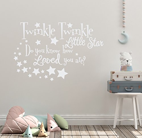 35"X24" Twinkle Twinkle Little Star Do You Know How Loved You Are Child Son Daughter Stars Wish Family Love Wall Decal Sticker Art Mural Home Decor #TOP10