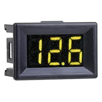 Digital Voltmeter, Reverse Protection Convenient To Read Data High Digital Voltage Power Energy Meter for Measuring Voltage for Industry(Font backlit yellow)