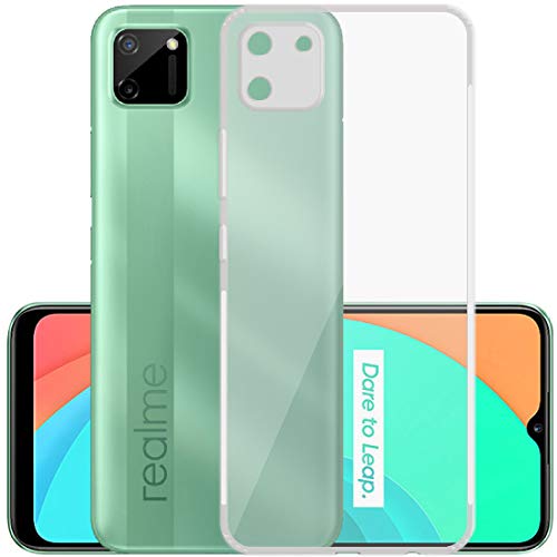 Image of Back Cover for Realme C11, Silicone, Rubber Anti Dust TPU-Transparent