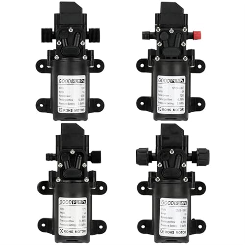 Bomba de agua de diafragma 12V y 70W con interruptor automático de flujo 2