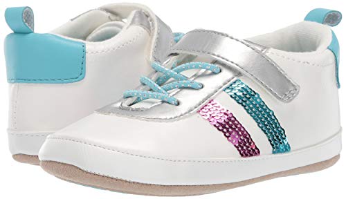 Ro + Me Baby-Girl's Sequin Athletic Sneaker Crib Shoe, Aqua, 0-6 Months #TOP6