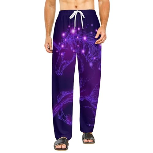 Besoin de confort à la maison ? Découvrez ce bas de pyjama femme long violet licorne ultra doux S