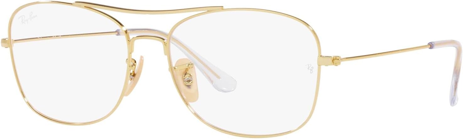 Ray-Ban RX6499 Square Prescription Eyewear Frames Gold/Demo Lens 55 Millimeters image 2 of 7 B0BD6PD73L