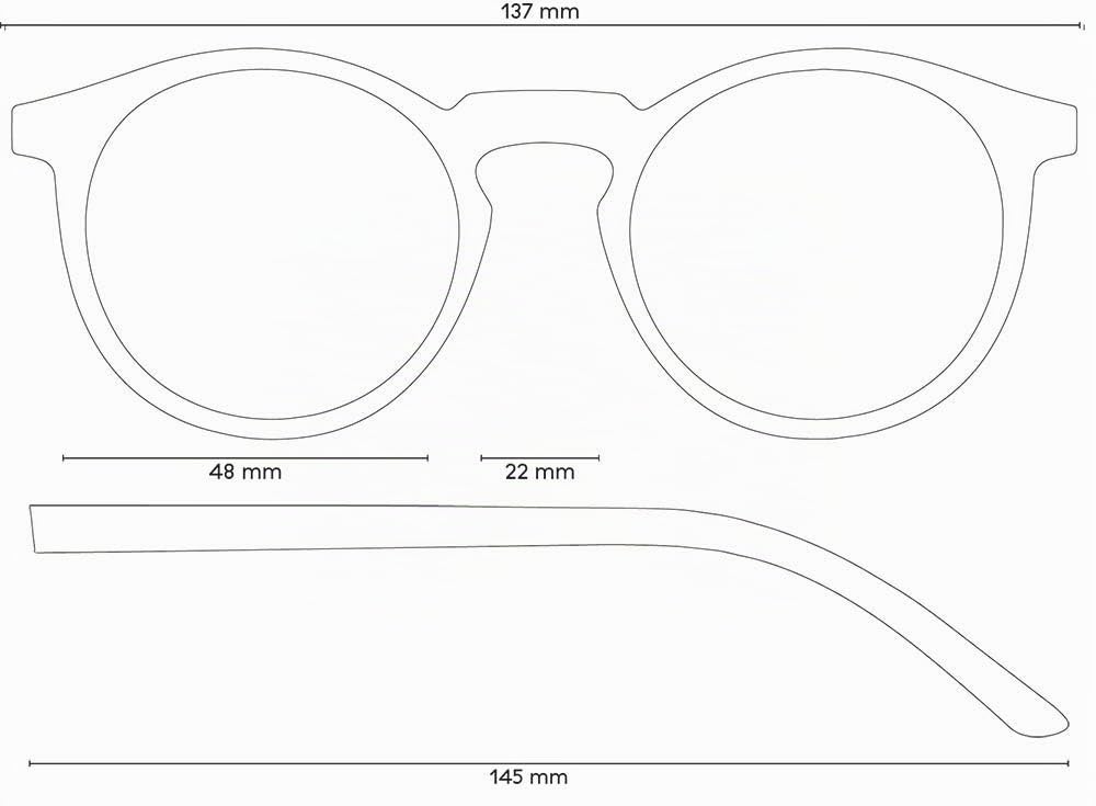 TAKE A SHOT Holz-Sonnenbrille Rund Damen Herren, Schmal Runde Gläser, UV400 - Sonnenbrille Holz