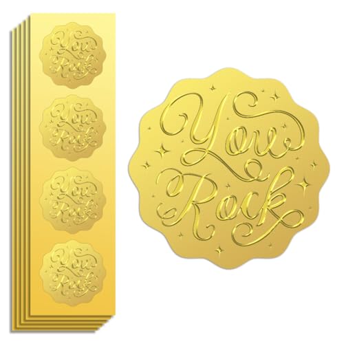 Sceaux autocollants en feuille d'or relief de qualité supérieure