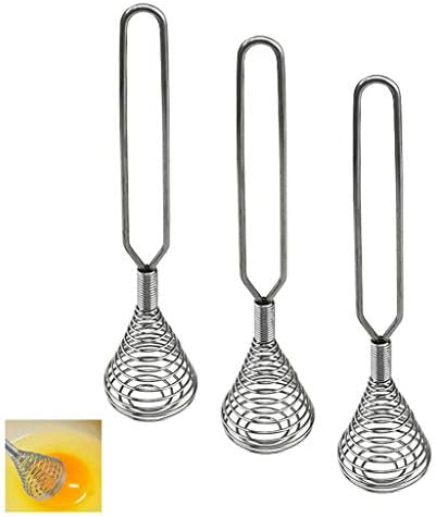GUMEI Practical Kitchen Push Spiral Manual Egg Beater Tool Portable Whisk for Milk Drink Coffee Shake Frother Mixer Foamer Cooking Home Baking Gadgets